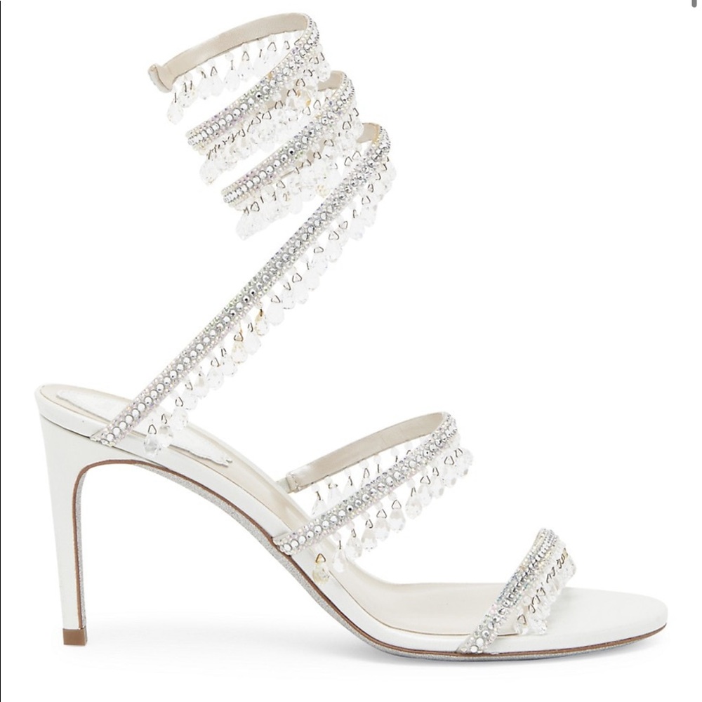 Rene Caovilla Chandelier Crystal Wrap Sandals